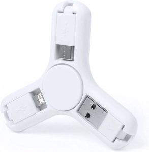 Merkloos Sans marque Fidget spinner met oplader | fidget toys | Micro USB + Type C + Lightning Connectie | Schoencadeautjes sinterklaas