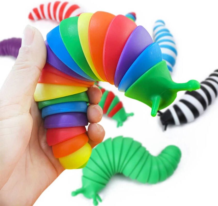 Merkloos Sans marque Fidget Toys Slak Regenboog Rainbow 19 cm Tiktok