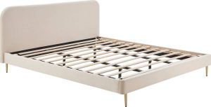 Artistiq Living Artistiq Bed 'Federico' Velvet 180 x 200cm kleur beige