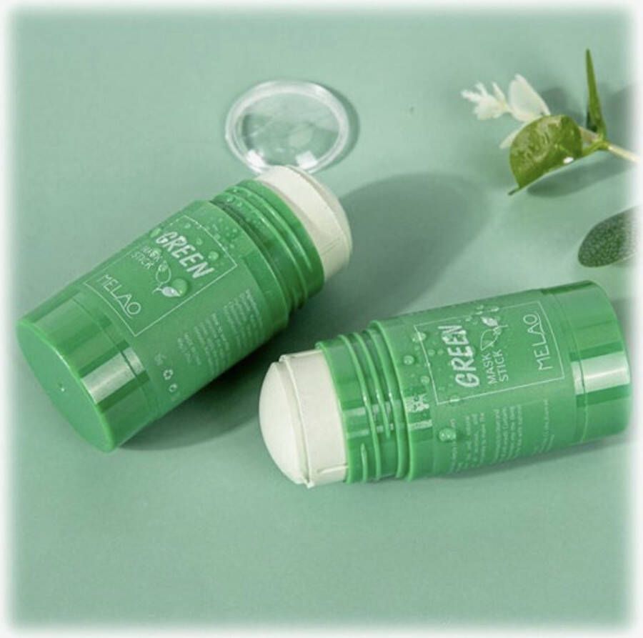 Merkloos Sans marque Green Mask Stick Gezichtsmasker Groene Thee Huidverzorging Hydraterend Kleimasker