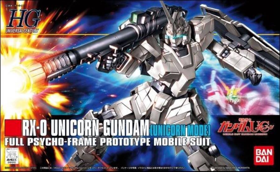 Merkloos Sans marque Gundam: High Grade RX-0 Unicorn Gundam Unicorn Mode 1:144 Model Kit