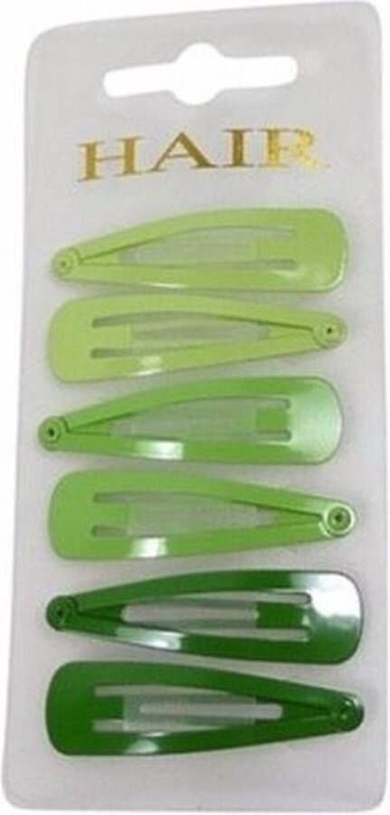 Merkloos Haarspelden 6 cm groene tinten Haarspeldjes