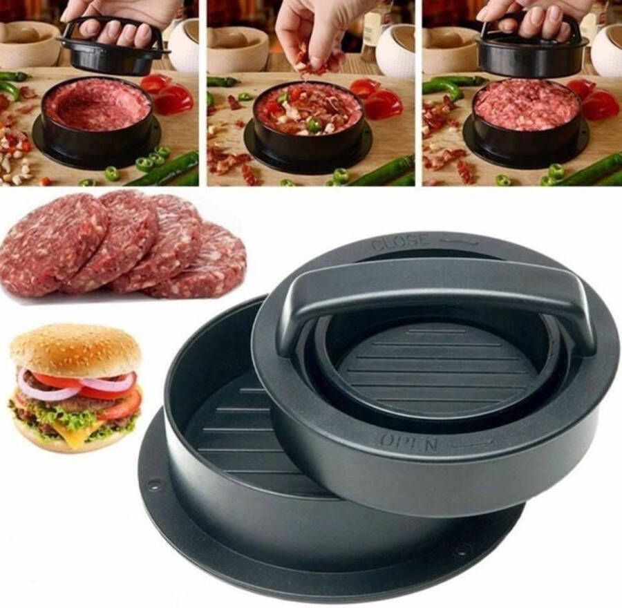 TDR De smaakvolle hamburgerpers: perfecte burgers in een handomdraai! hoogwaardig ABS-plastic Geschikt voor vaatwasmachine Antiplak