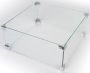Merkloos Sans marque Happy Cocooning glazen ombouw voor vuurtafel vierkant of rechthoek 56x56x26 cm - Thumbnail 1