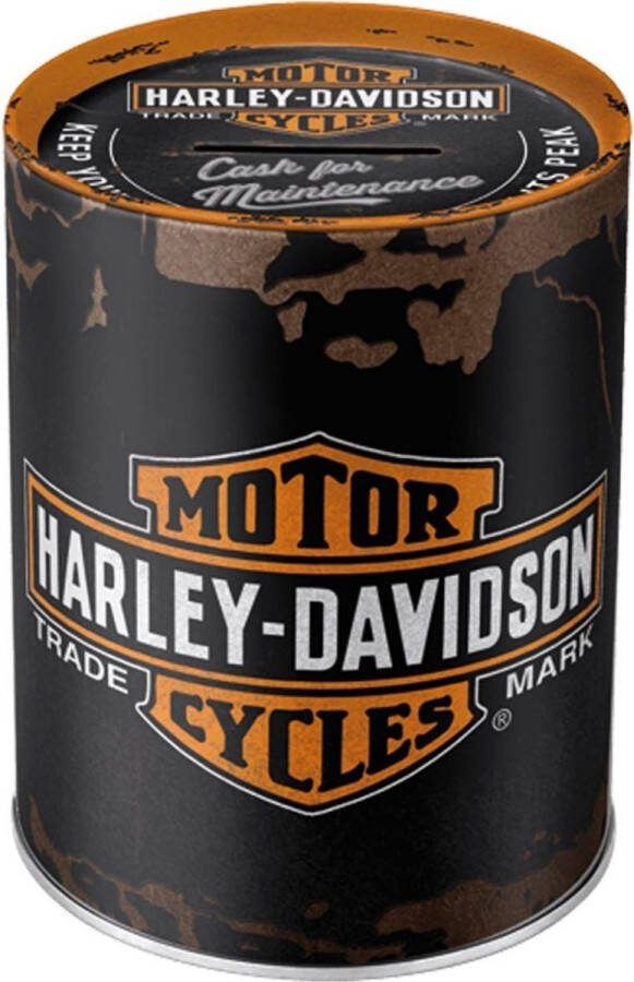 Spaarpot Harley Davidson thema mannen heren motor rijders 10 x 13 cm