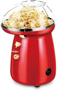Merkloos Sans marque Homezie Popcorn Machine | 1200 Watt | 25 x 13.5 cm | Rood | Popcorn Maker | Popcorn | Popcornpan | Popcorn popper | Hetelucht Popcornmachine