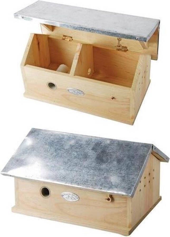 Merkloos Sans marque Hommelhuis zinken afdak Insectenhotel set van 2 stuks Hommels