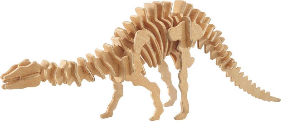 Merkloos Sans marque Houten dieren 3D puzzel apatosaurus langnek dinosaurus Speelgoed bouwpakket 38 2 x 9 x 28 5 cm.