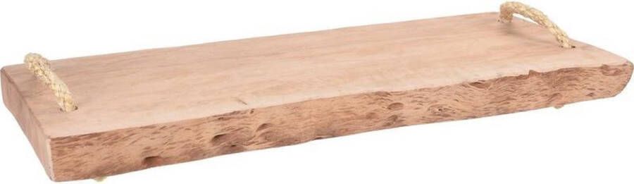 Merkloos Sans marque Houten kaarsenplateau robuust 51 cm Home deco Woondecoratie woonaccessoires Kaars planken plateaus van hout