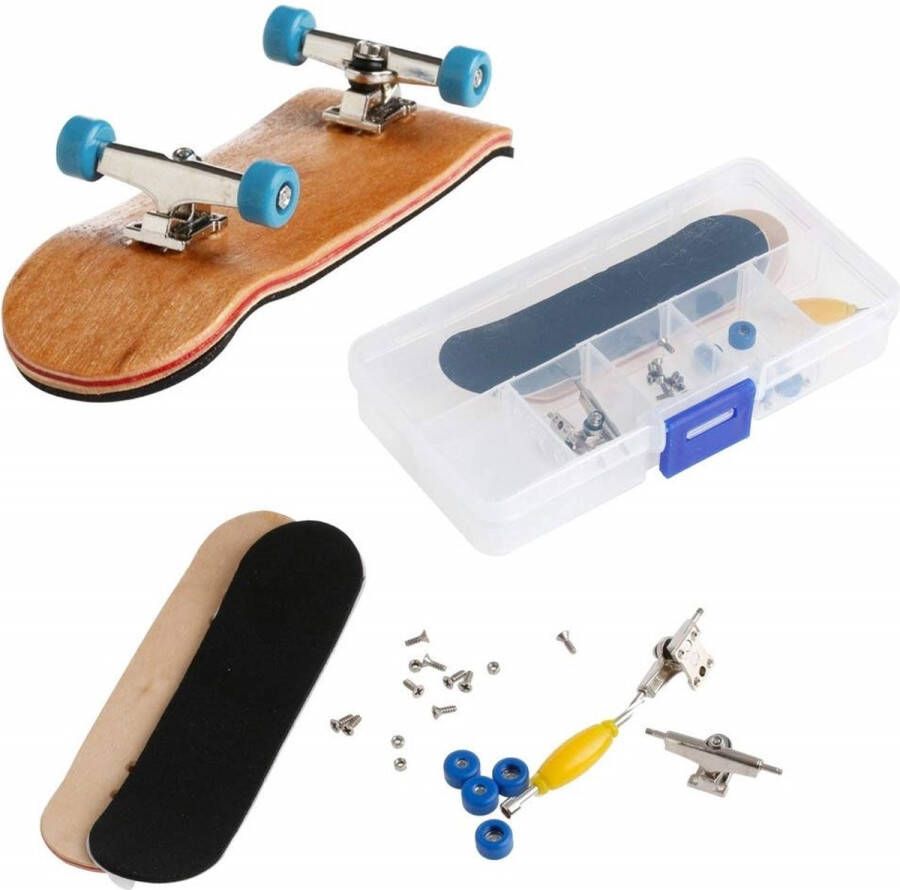 Merkloos Sans marque Houten Vinger Skateboard GRATIS EXTRA GRIP TAPE Fingerboard Finger Skateboard