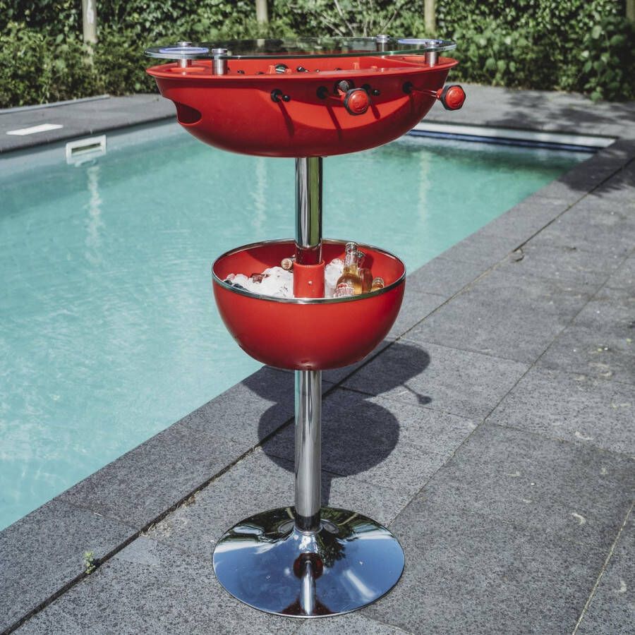 Icytable Bartafel Statafel Tafelvoetbal Bar Statafel Rood