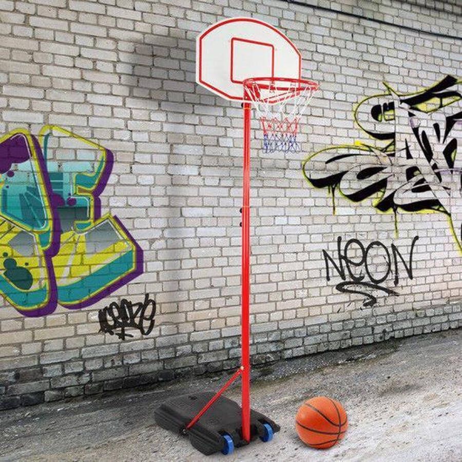 Infantastic GoodVibes Basketbalstandaard met wielen in hoogte verstelbaar tot 236 cm voor Binnen en Buiten Basketbalring voor Kinderen