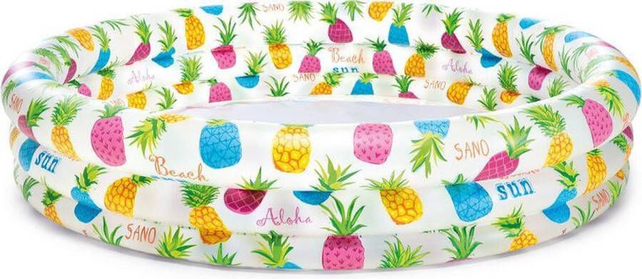 Merkloos Sans marque Intex Kinderzwembad Ananas 132x132x28cm