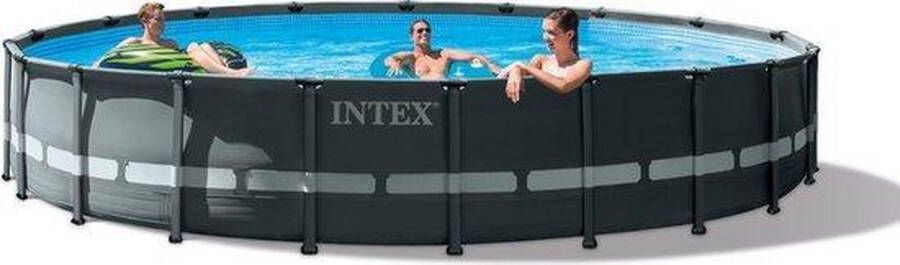 Merkloos Sans marque Intex Opzetzwembad Ultra XTR Frame 610 x 122 cm Antraciet Met accessoires