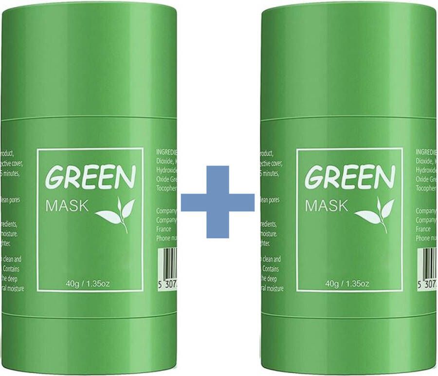 Merkloos Sans marque Jinius – Green Mask Stick – 1 + 1 GRATIS – Green Tea Stick – Gezichtsmasker – Gezichtsverzorging Mee-eters Verwijderen – Acne Verwijderen – Natuurlijk product
