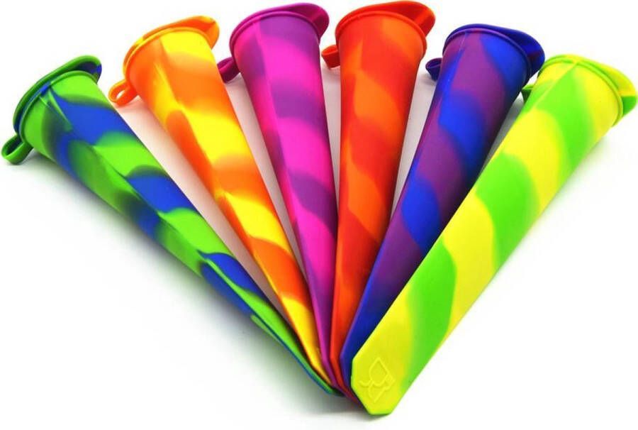 Merkloos Sans marque Jumada's IJsvormpjes IJsjeshouders Waterijs vormen IJslolly vormen Set van 7 stuks Multicolor Set
