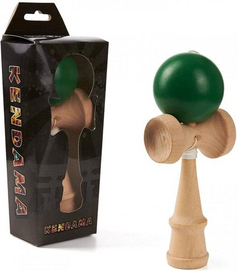 Kendama behendigheidsspel hout 22x8x5cm groen