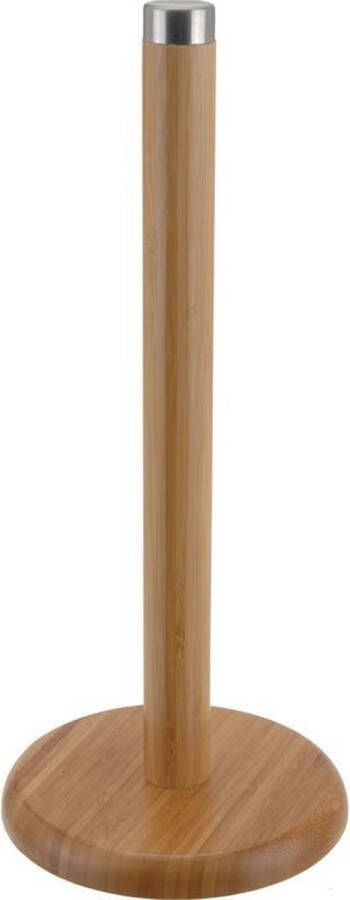 Merkloos Keukenrol houder bamboe 32 cm Keukenrolhouders