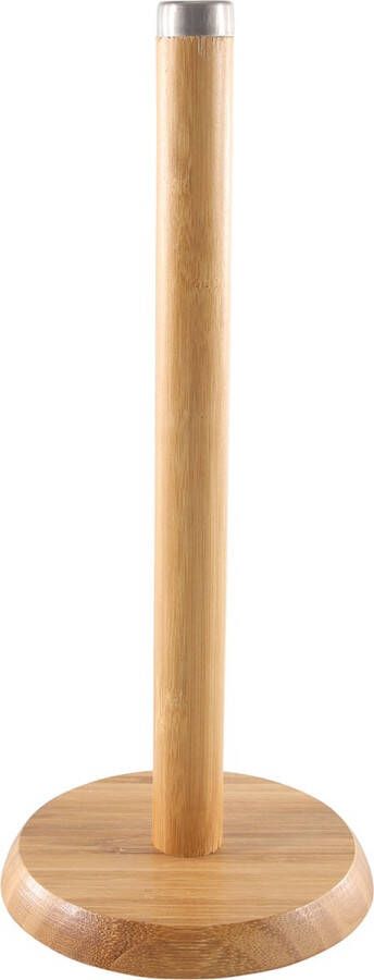Bamboe houten keukenrolhouder rond 14 x 32 cm Keukenpapier keukenrol houders van hout