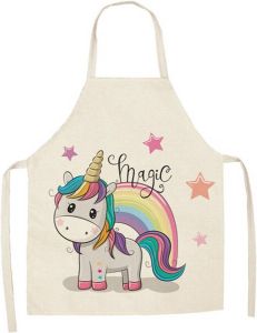 Merkloos Sans marque Keukenschort kinderen magic regenboog 55 cm *65 cm 6 tot 14 jaar