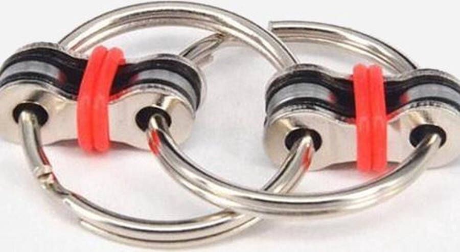 Merkloos Sans marque Key Chain | fidget toys | friemel ringen | sleutel ketting | rood | Schoencadeautjes sinterklaas