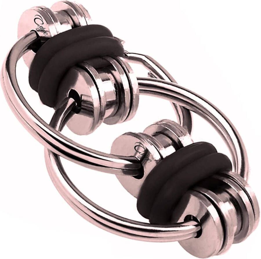 Merkloos Sans marque Key Chain | fidget toys | friemel ringen | sleutel ketting | ZWART
