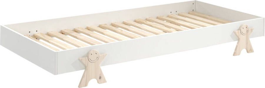 Kinderbed Nynke Wit MDF Grenenhout Hoogte 27.5 cm