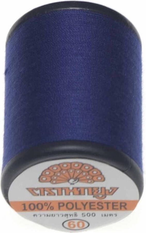 Merkloos Sans marque kobalt blauw naaigaren 500 m universeel 100% polyester sterk garen geschikt voor mondkapjes col 6572