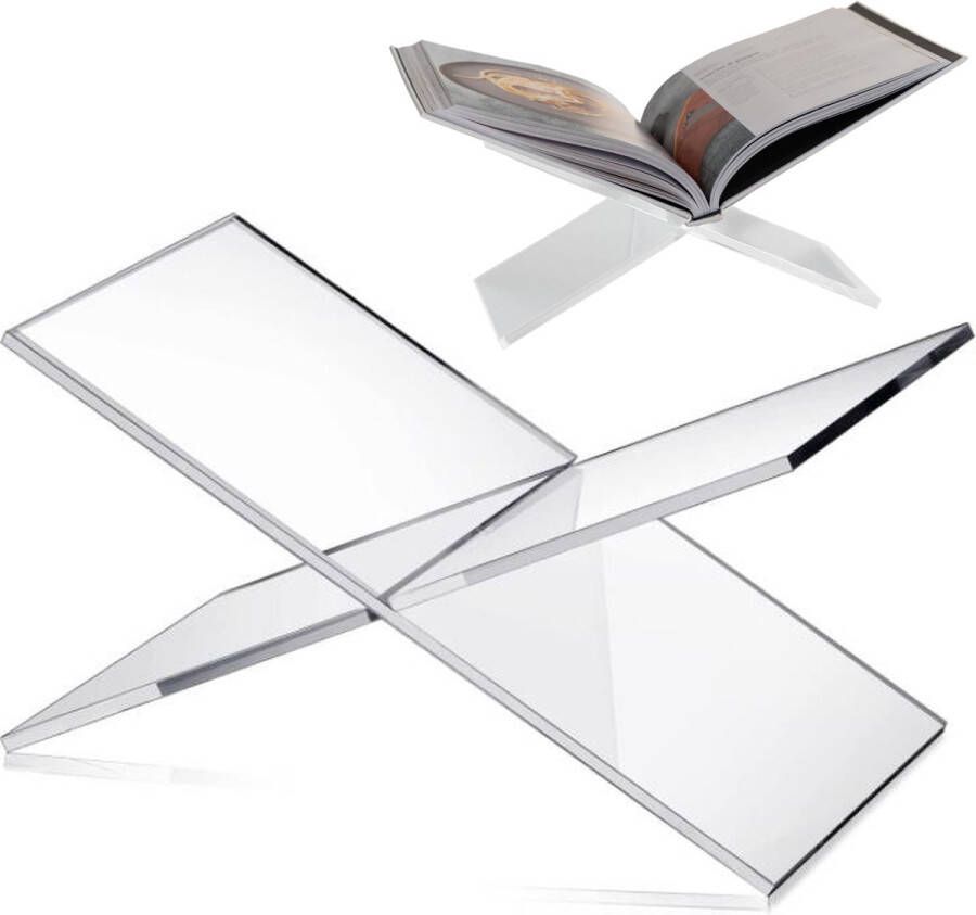 CJX LXRY Kookboekstandaard Luxe Display voor Medium en XL Boeken Boekenhouder Acrylglas Book Holder