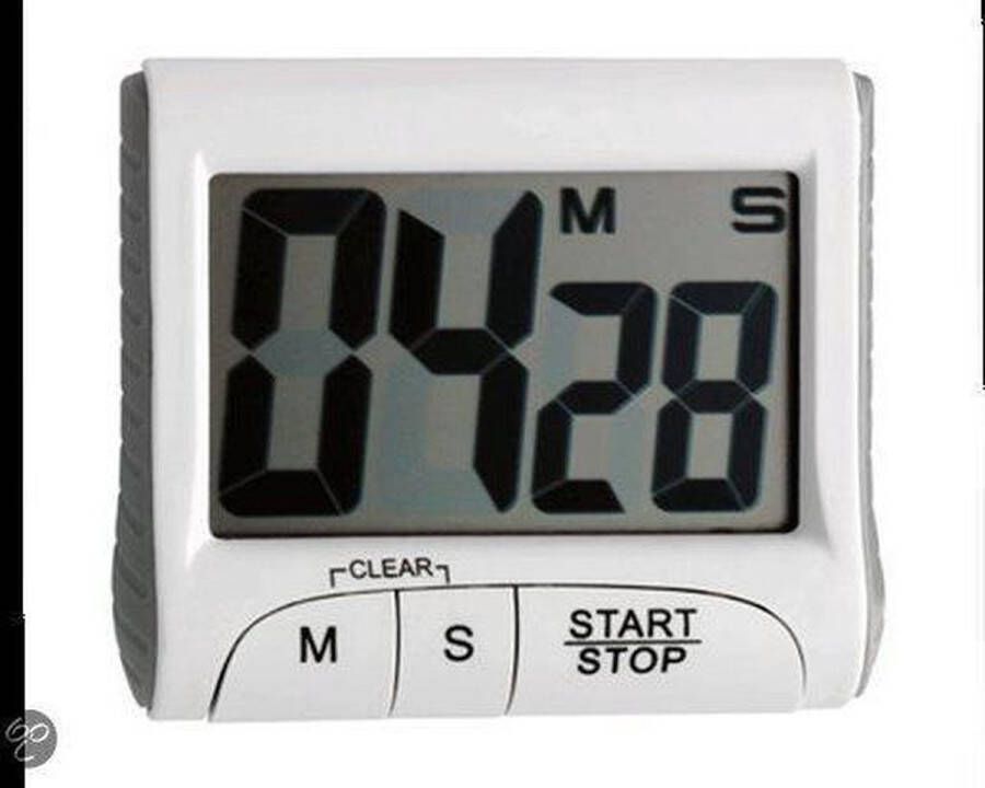 Kookwekker timer Wit groot display