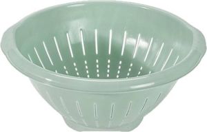 Merkloos Sans marque Kunststof keuken vergiet zeef 30 x 14 cm met rand in kleur mintgroen Eten schoonmaken afgieten