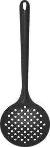Merkloos Sans marque Kunststof ronde spatel bakspaan zwart 33 cm keukengerei Kookbenodigdheden Kookgerei Zwarte spatels en bakspanen van plastic
