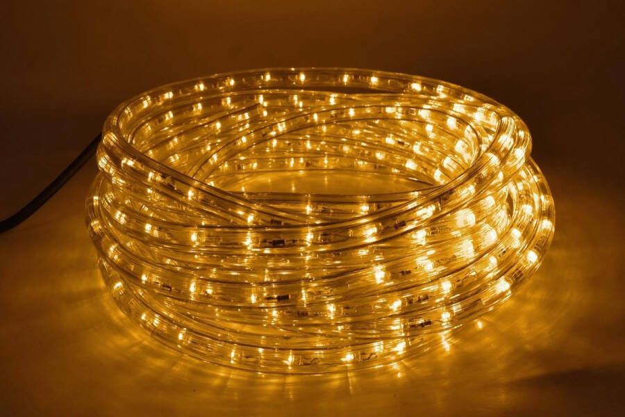 Merkloos Sans marque LED Lichtslang 60 meter | Oranje Geel | 36 leds per meter Lichtsnoer voor buiten