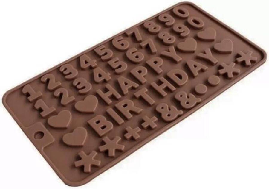 Merkloos Sans marque Letter vorm Mal voor happy birthday letters en cijfers Voor chocolade praline krijt of zeep Siliconen Blauw