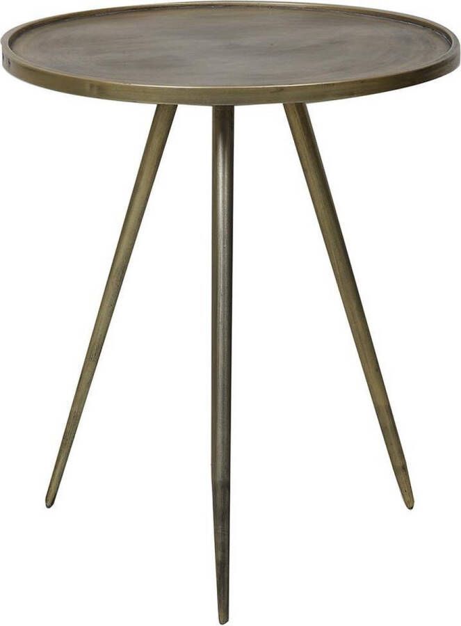 Merkloos Sans marque Light & Living Envira Ronde Bijzettafel Antiek Goud Ø51x60 cm