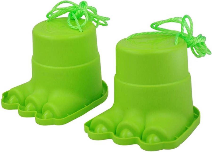 Merkloos Sans marque Loopklossen dino poot groen groot buitenspeelgoed meisjes speelgoed jongens speelgoed klossen