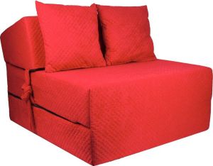 Merkloos Sans marque Luxe logeermatras rood camping matras reismatras opvouwbaar matras 200 x 70 x 15 met kussens
