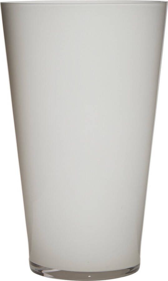 Merkloos Sans marque Luxe witte conische stijlvolle vaas vazen van glas 40 x 25 cm Bloemen boeketten vaas voor binnen gebruik