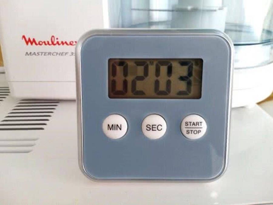Merkloos Sans marque Magnetische Kookwekker Inclusief Standaard + Batterij | Digitale Kook Wekker | Kookwekker | Wit