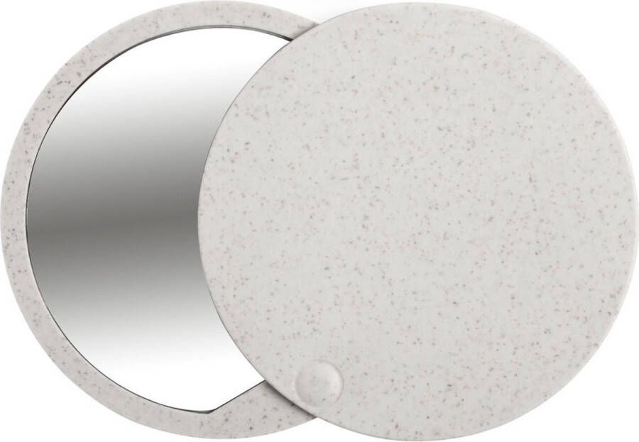 Merkloos Sans marque Make-up spiegel Zakspiegel Reisspiegel Rond Compact Uitschuifbaar Dames 7 cm Tarwestro ABS naturel