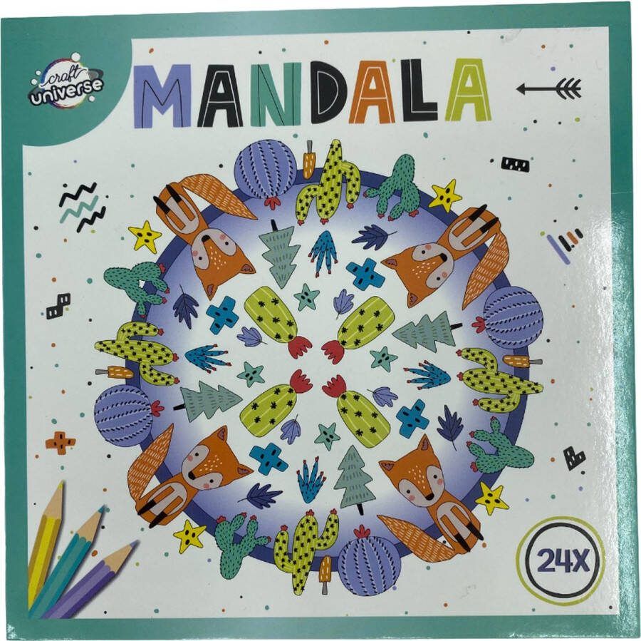 Craft universe Mandala Kleurboek voor Kinderen Animal Fun geschikt voor kleurpotloden en kleurstiften