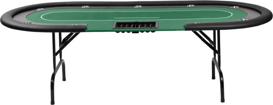 Mec Pokertafel Cashgame L groen 213 cm x 105 cm x 76 cm 2 tot 8 spelers Black Friday