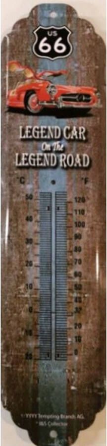 Merkloos Sans marque Metalen Thermometer Auto 6 5 x 28 cm