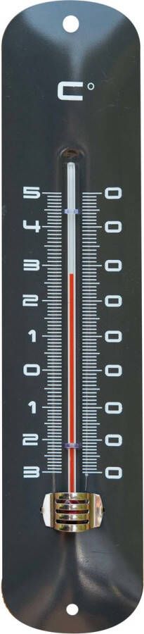 Merkloos Metalen thermometer voor binnen en buiten 30 cm Buitenthermometers
