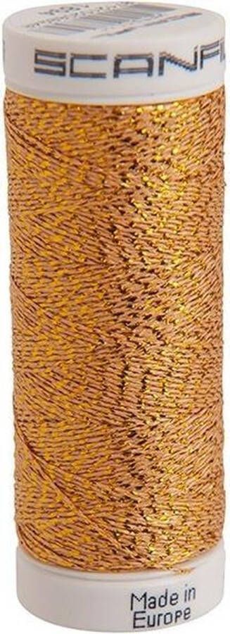 Merkloos Sans marque metallic 30 borduurgaren goud klosje 100 m embroidery thread col 1894 garen modinetje ook geschikt als naaigaren