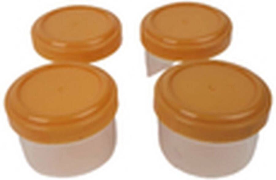 Mini saus cups Geel Transparant Kunststof 35 ml vaatwasserbestendig Set van 4 Ø 3 2 cm H 4 5 cm- Keuken Eten Kruiden Bakjes Bakje Voorraaddoos Tupperware Doosjes