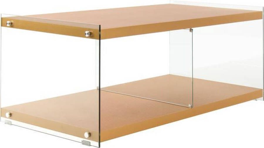 Merkloos Sans marque MLK Tv-meubel Goud Glas- MDF ca. 120cm (L) x 60cm (B) x 45cm (H)