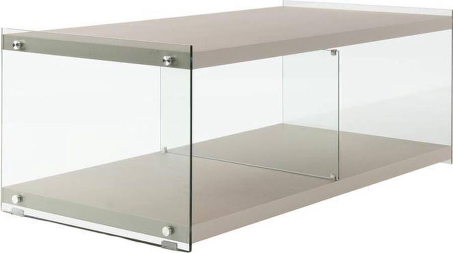 Merkloos Sans marque MLK Tv-meubel Zilver Glas- MDF ca. 120cm (L) x 60cm (B) x 45cm (H)