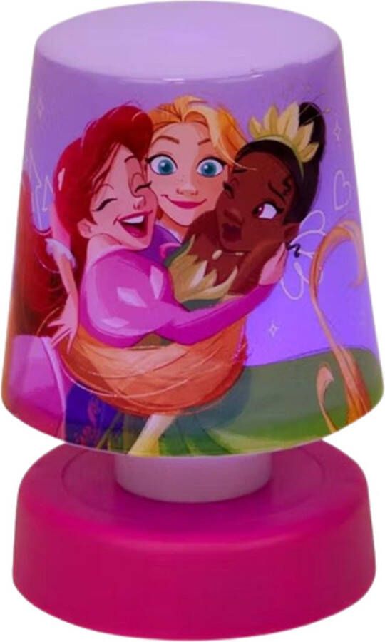 Merkloos Sans marque Nachtlampje druklamp Disney Princess drie prinsessen Roze Multicolor Kunststof 8 x 8 x 12 cm Lampje Nachtlampje Lamp Licht