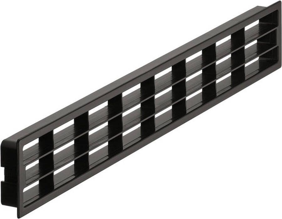 Nedco BV Plintrooster 458x75mm PS kunststof zwart